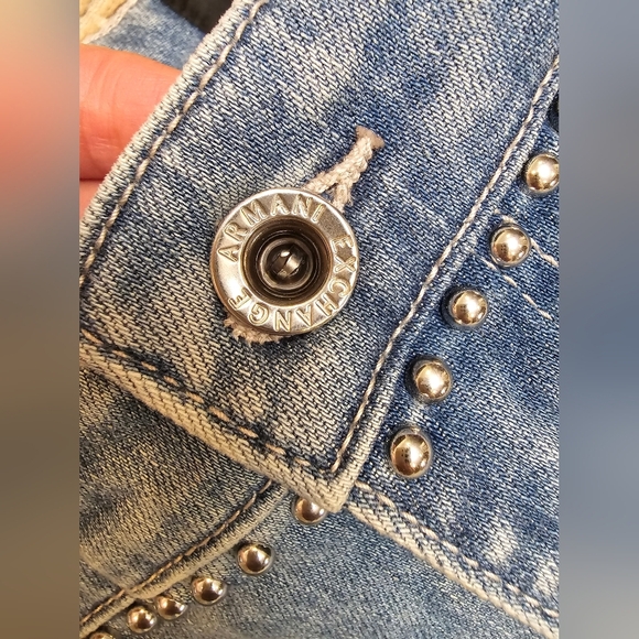 ARMANI EXCHANGE WOMEN'S J19 SUPER-SKINNY SIDE SLIT JEANS SIZE 31 - Picture 7 of 14